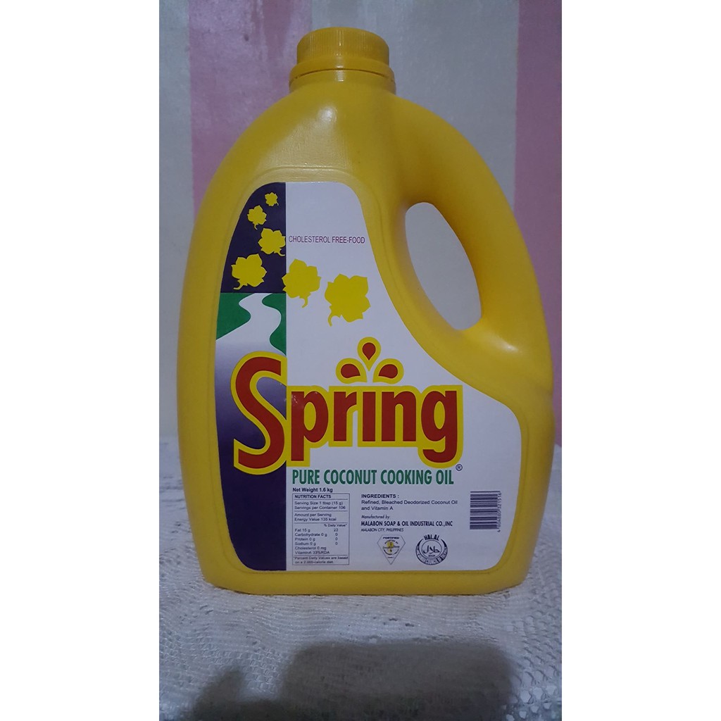 Spring Cooking Oil Half Gallon "Sealed""No Cholesterol" Made From Coconut Oil✔️ | Shopee Philippines