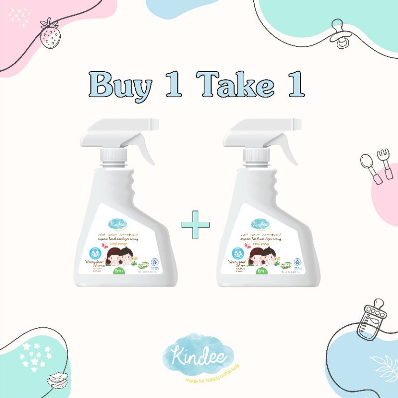Buy 1 Take 1 (B1T1) Kindee Organic Food Grade Hand Sanitizer (6m
