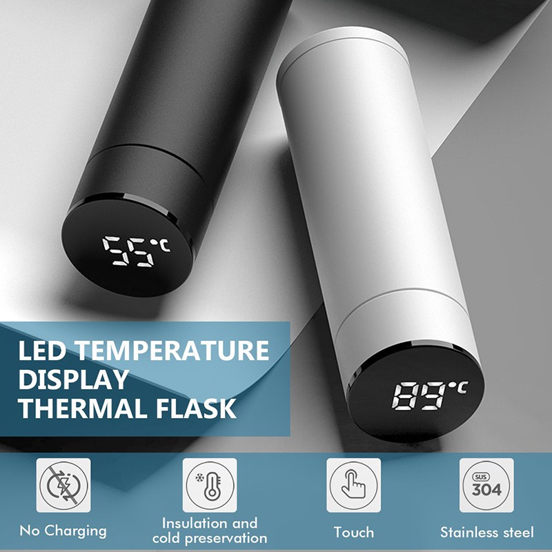 Smart Led Temperature Display Thermos Mug Stainless Steel Flasks