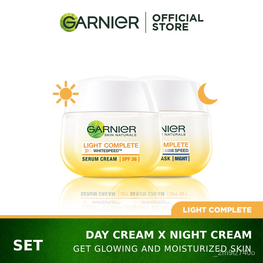 NEW Garnier Bright Complete Vitamin C Day Cream with SPF36 and Night