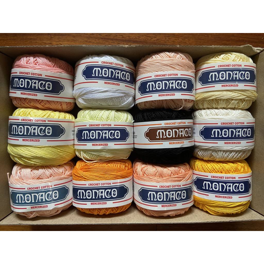 3 ply monaco mercerized cotton crochet thread part 1 Shopee Philippines