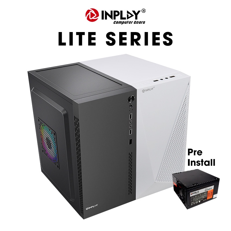 INPLAY PC Case Computer Desktop Case with PreInstalled GS200BK PSU 3