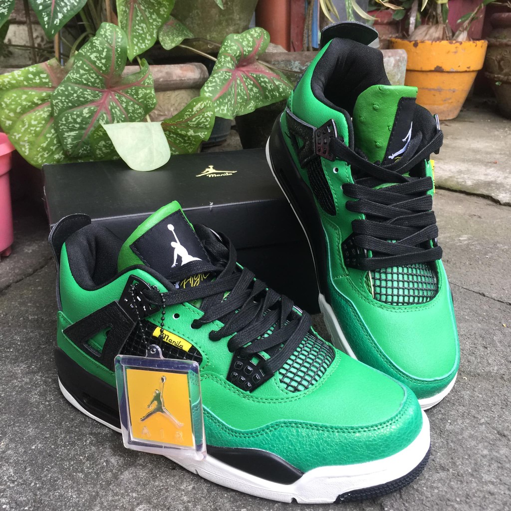 Jordan 4 Manila UA Premium Quality Dark Green Color Mens With Freebies