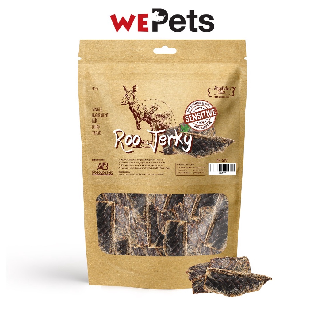 Absolute Bites Air Dried Kangaroo Dog Treats Dog Jerky 90g Shopee