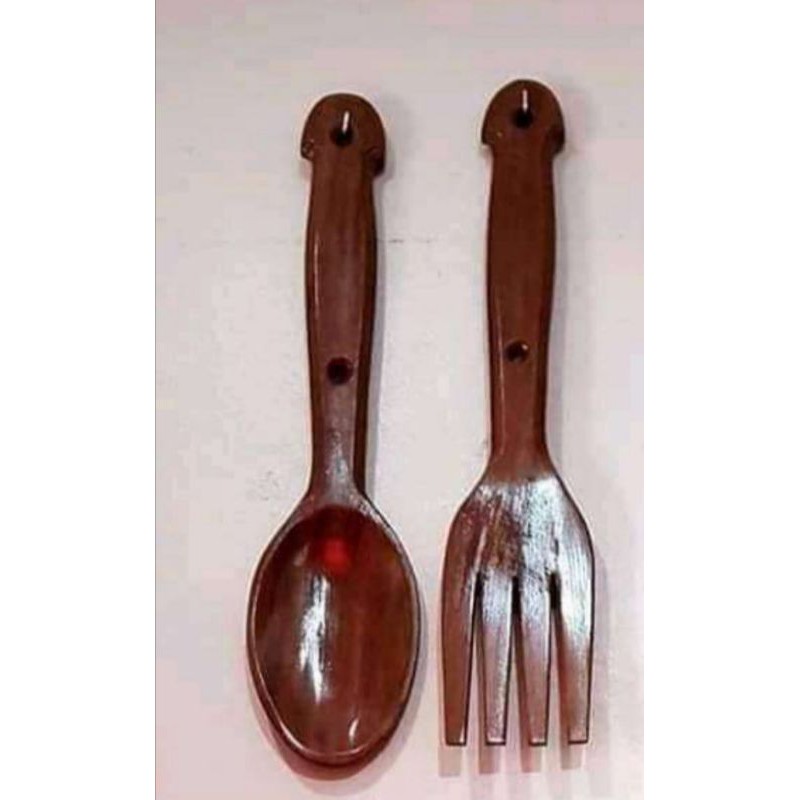 Wooden Fork And Spoon Wall Decor Magkuno Shopee Philippines atelier