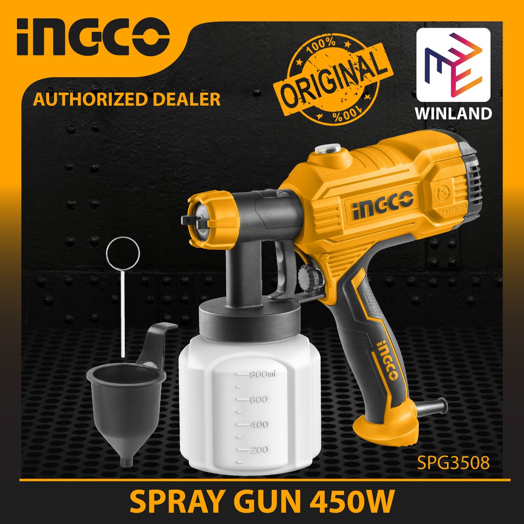 INGCO Original HVLP Electric Paint Spray Gun Sprayer Disinfectant 450W