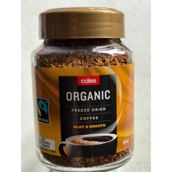 Coles Organic Fairtrade Gold Freeze Dried Coffee 100g Shopee Philippines