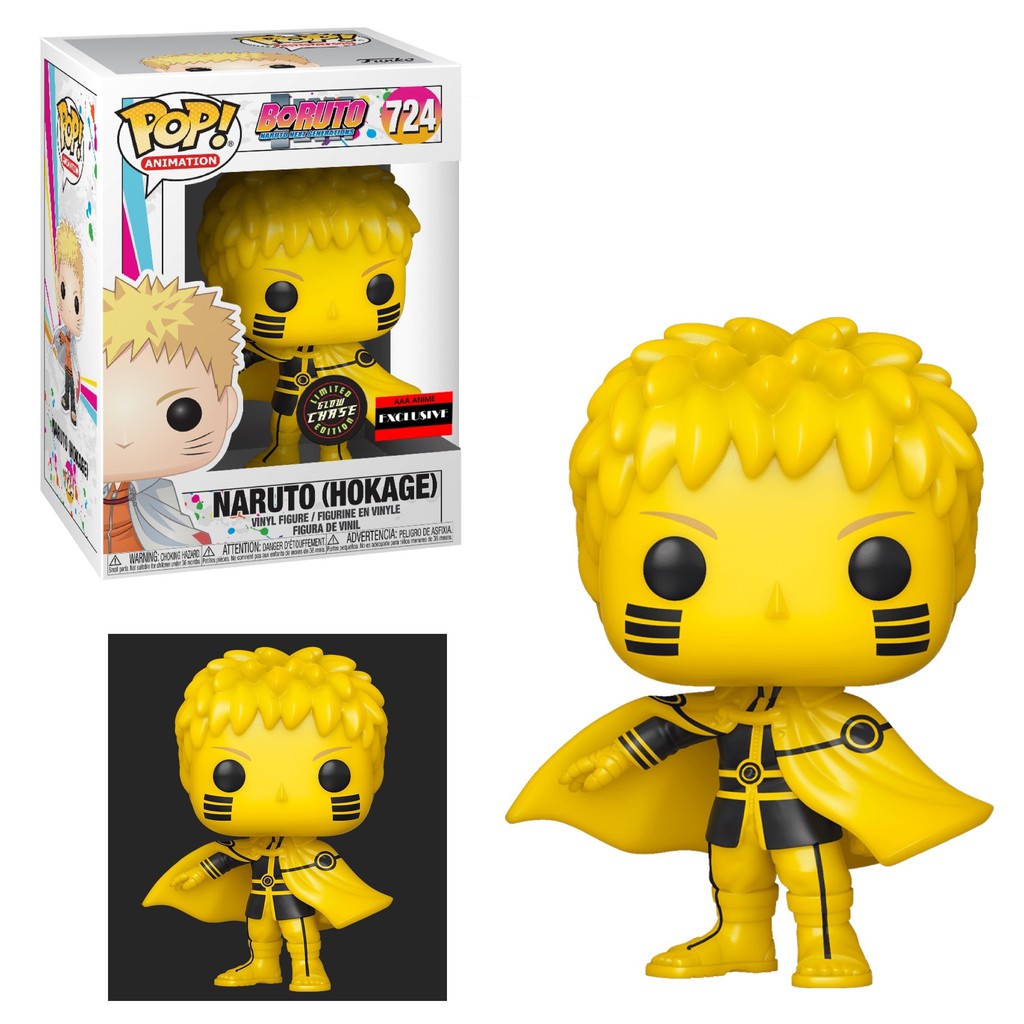 DAMAGED BOX Naruto Hokage Chase Glow In The Dark AAA Exclusive Funko