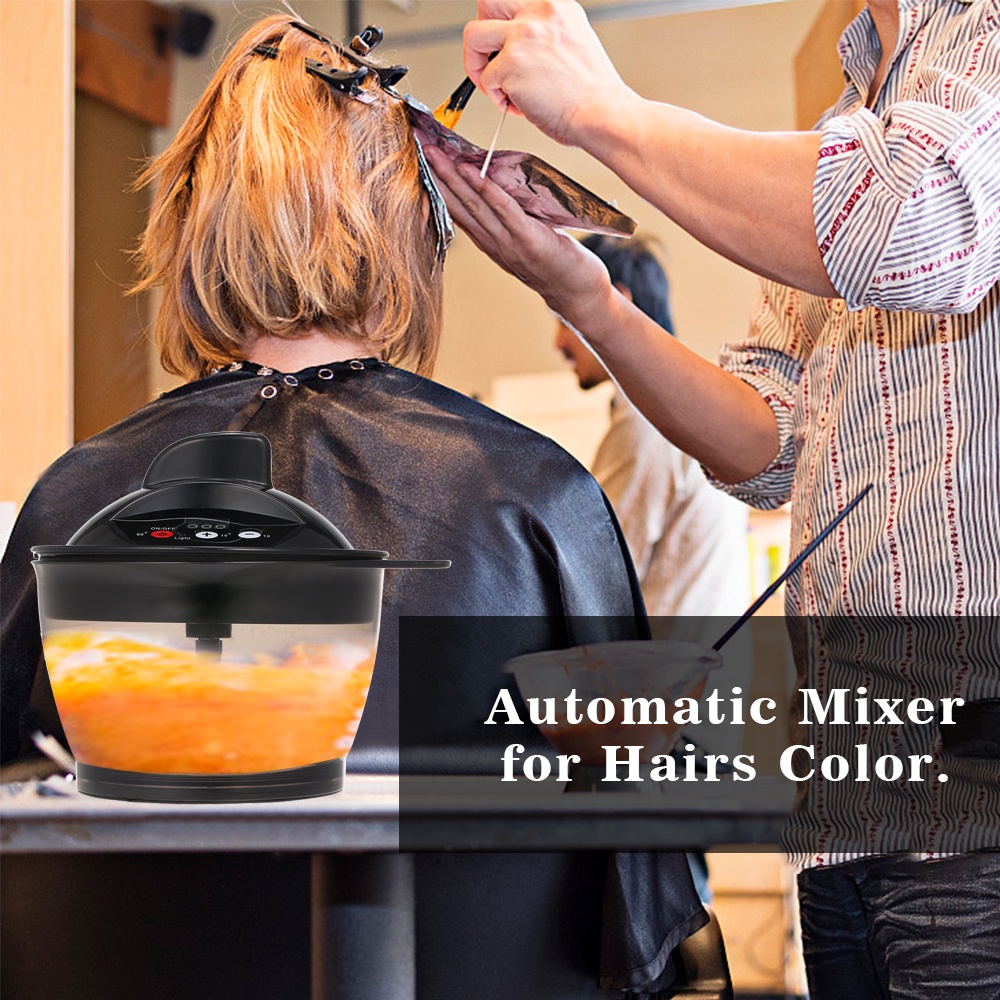 BElectric Hair Coloring Bowl Electric Hair Cream Mixer EU Adapter