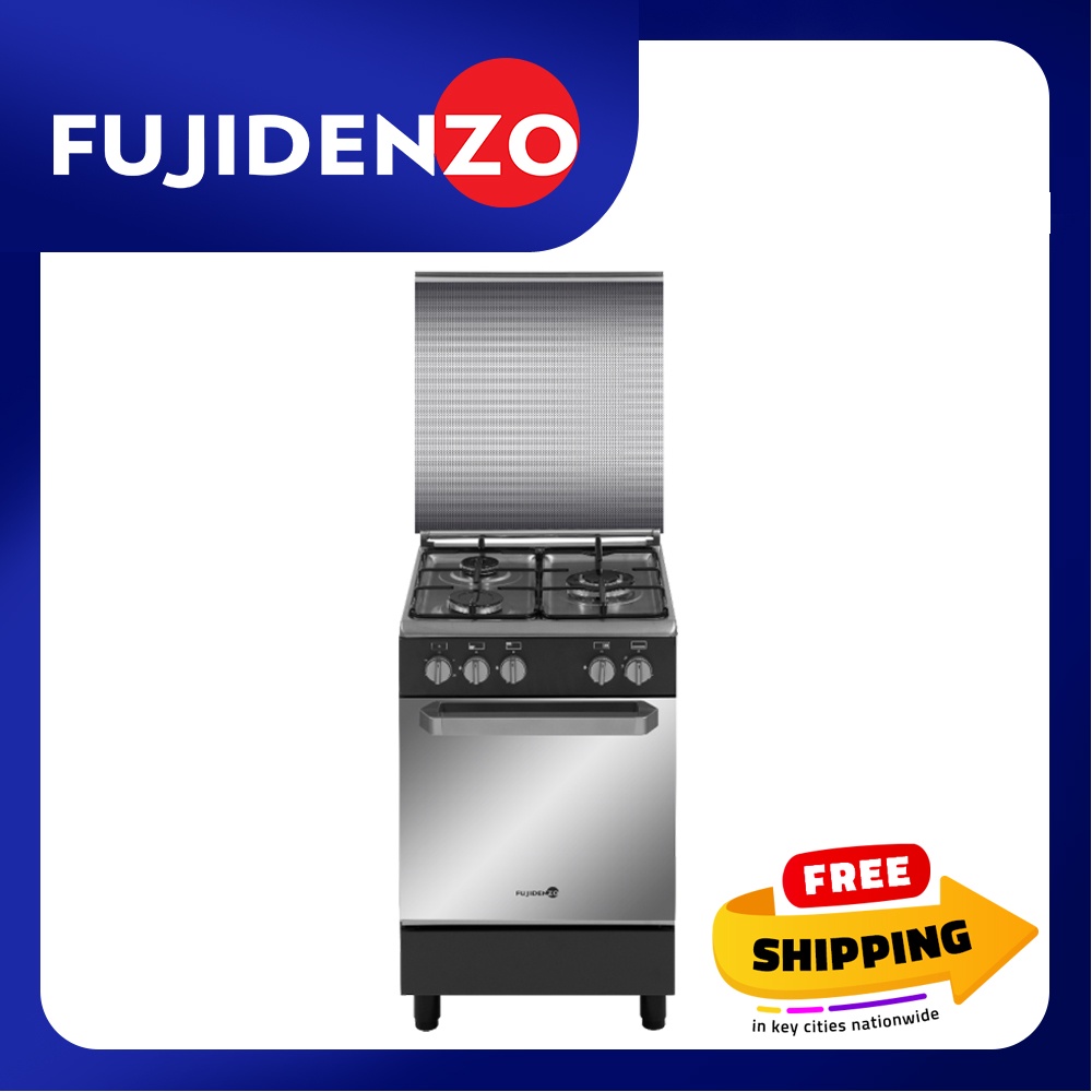 Fujidenzo 50 x 55 cm, 3 Gas Burner Cooking Range FGR5530VTMB (Matte