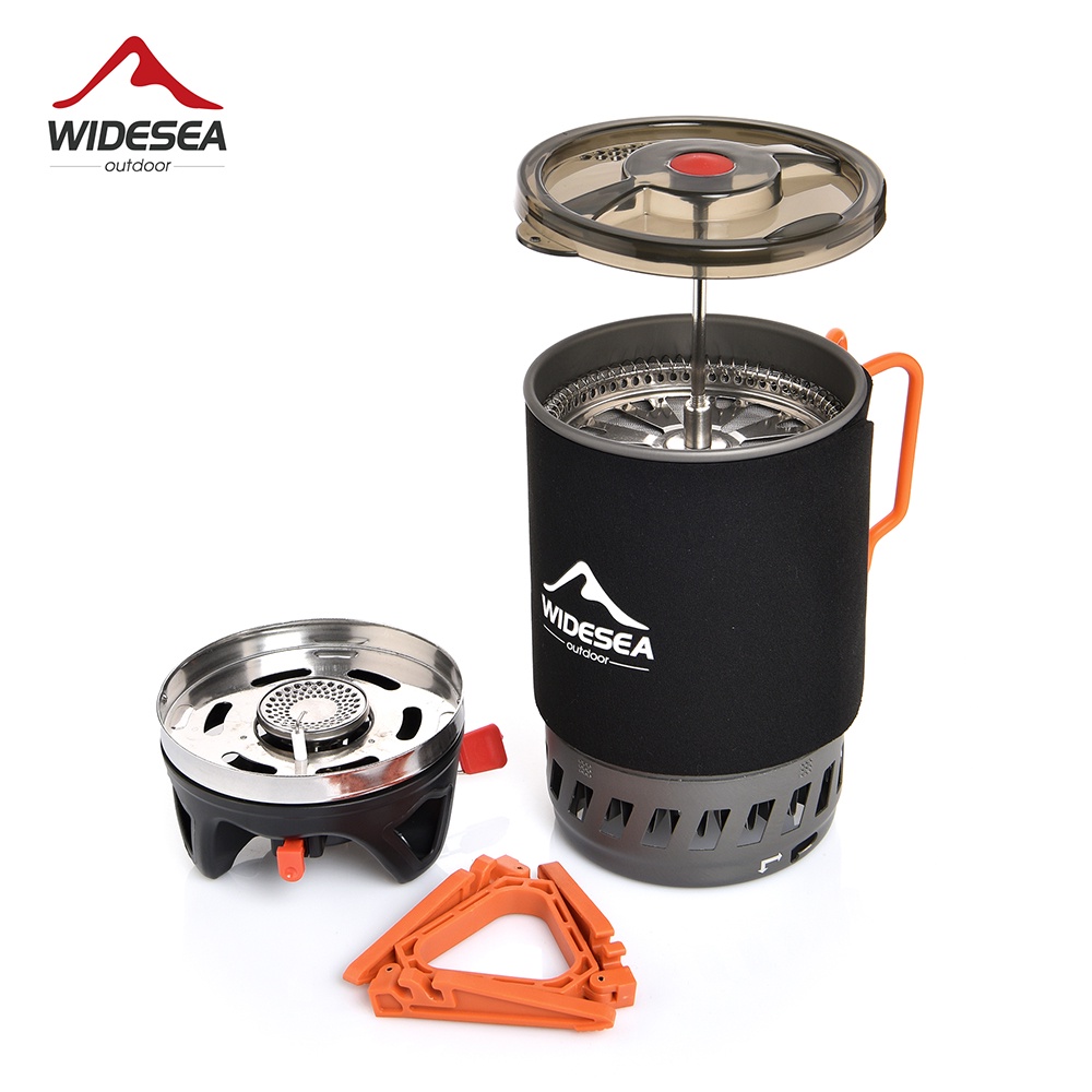 SUNNYWARE picnic set Widesea Camping Cooking System with Heat Exchanger Outdoor Gas Stove Burner