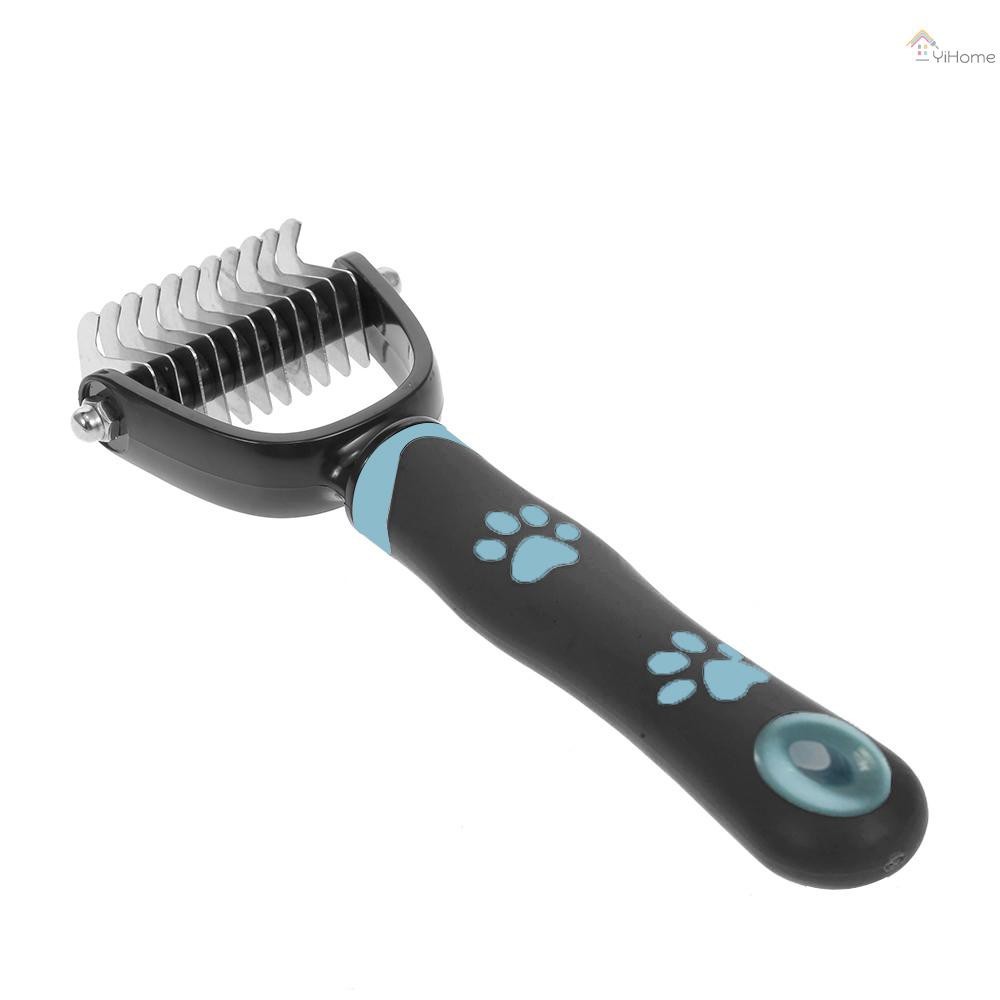 【YIHO】Pet Grooming Tool Double Side Dematting Comb Remove Undercoat