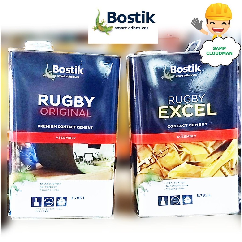 Bostik Rugby Original or Excel Contact Cement Gallon Size/4 liters