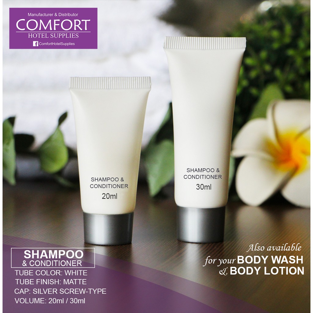 Comfort Hotel Supplies Shampoo with Conditioner Tube (10pcs) hotel