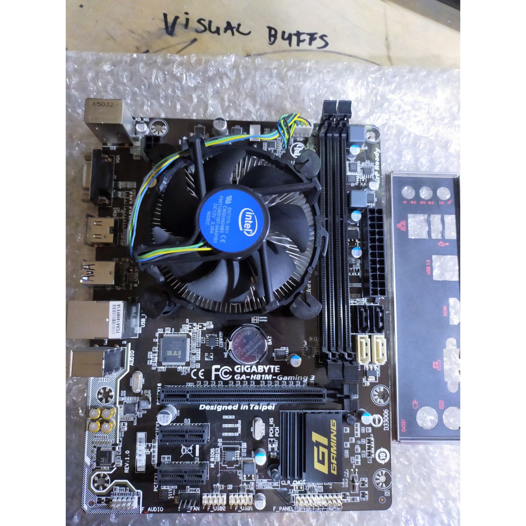 Motherboard Gigabyte H310M + i3 8100 (used) Intel Gaming Processor