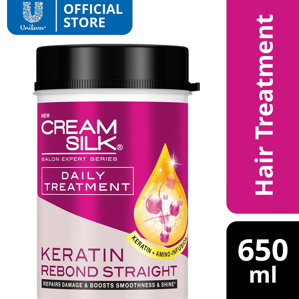 Cream Silk Treatment Keratin Rebond Straight 650ml Shopee Philippines