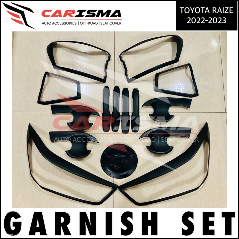 TOYOTA RAIZE 20222023 GARNISH SET MATTE BLACK set) toyota