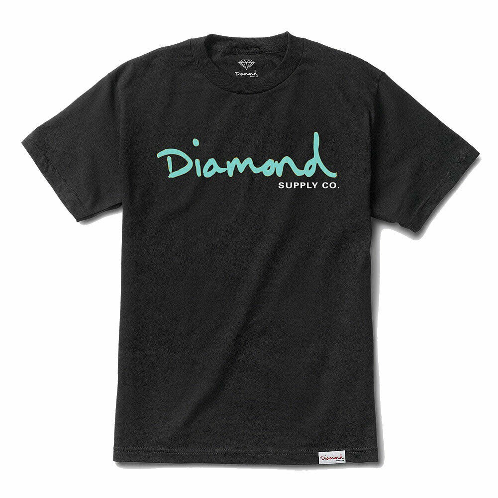 Diamond Supply Co. Og Script Black Diamond Blue Sportswear Gildan Men's