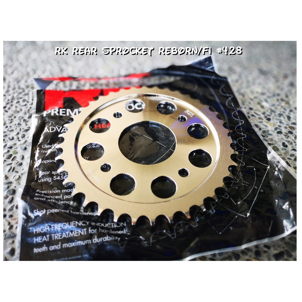 RK REAR SPROCKET ONLY RAIDER150 REBORN & Fi NICKEL PLATED 415 & 428