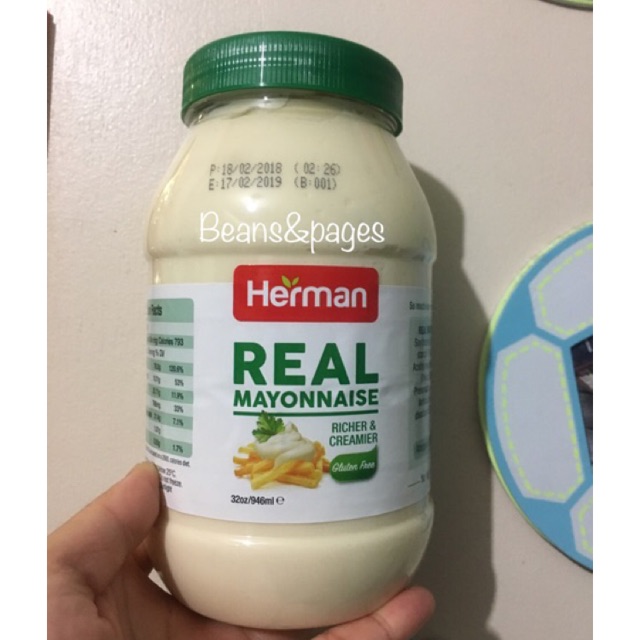 Herman REAL mayonnaise 32oz Shopee Philippines