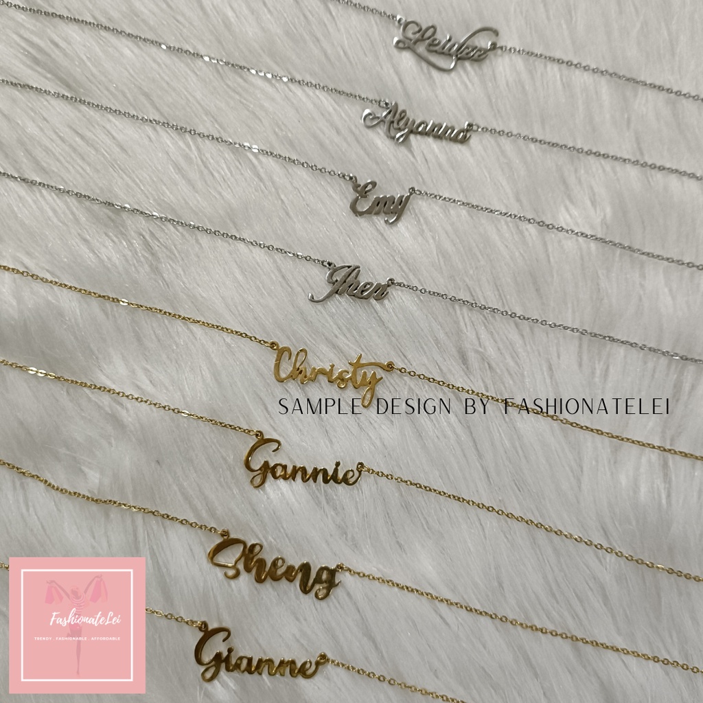 Stainless Personalized Name Necklace Fantasia Chain Shopee Philippines