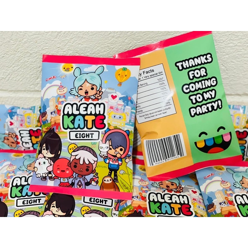 Customized Personalized Junkfood Candy Pouch Chip bags Loot bags