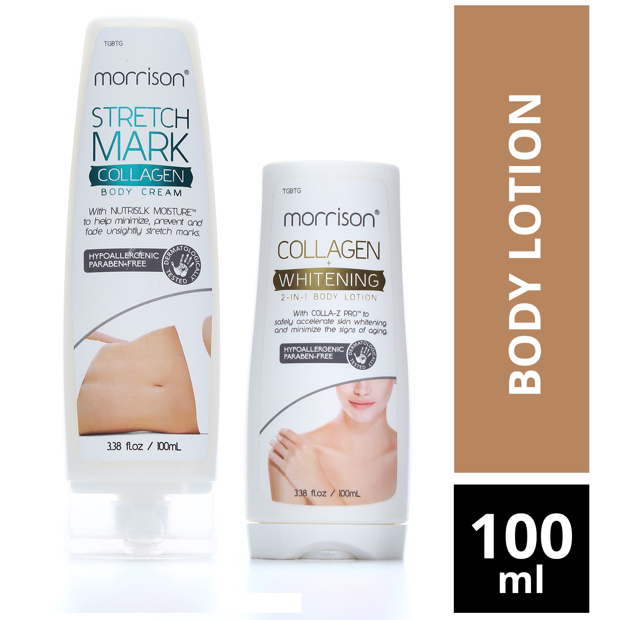 Morrison Stretch Mark Cream+Collagen Whitening Body Lotion (SAVE 15) Shopee Philippines