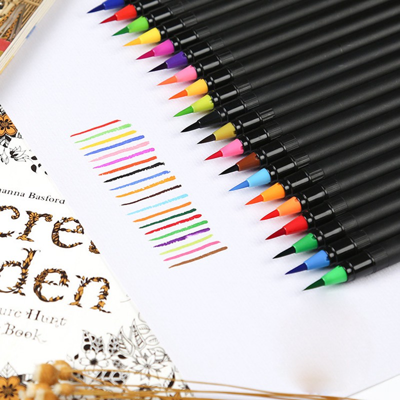 20 Color Premium Painting Soft Brush Pen Set Watercolor Markers Pen