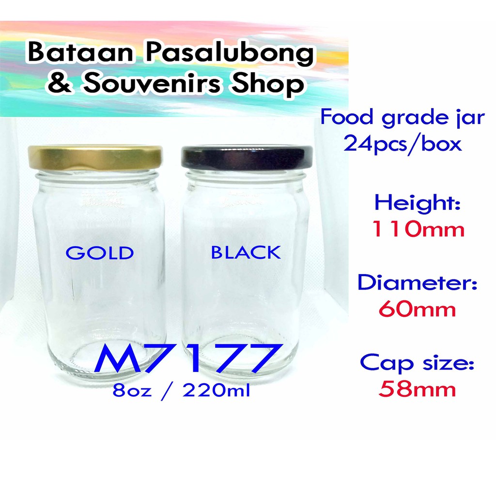 SMY Food Grade Glass Jars M7177 220ml 8oz Shopee Philippines