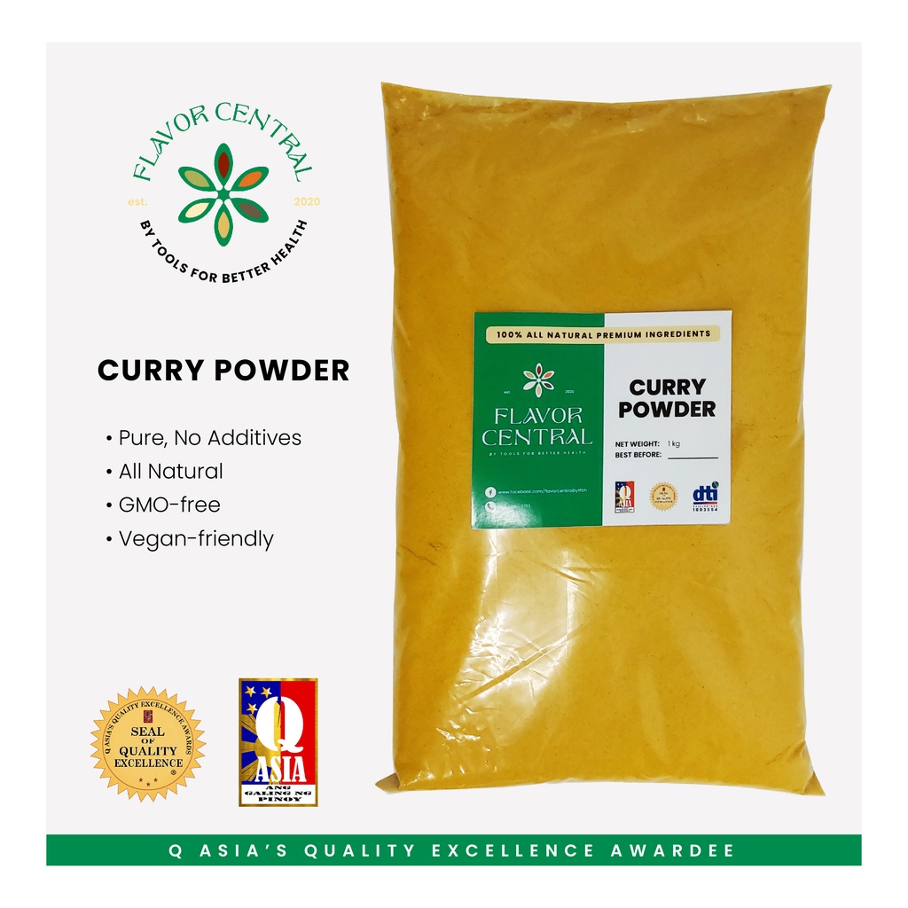 Flavor Central Curry Powder 1KG Premium Pure Natural Vegan Halal