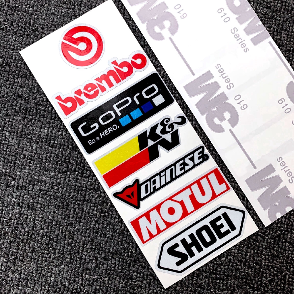 3M Logo Highly Reflective Motorcycle Side Strip Bike Helmet Sticker Car