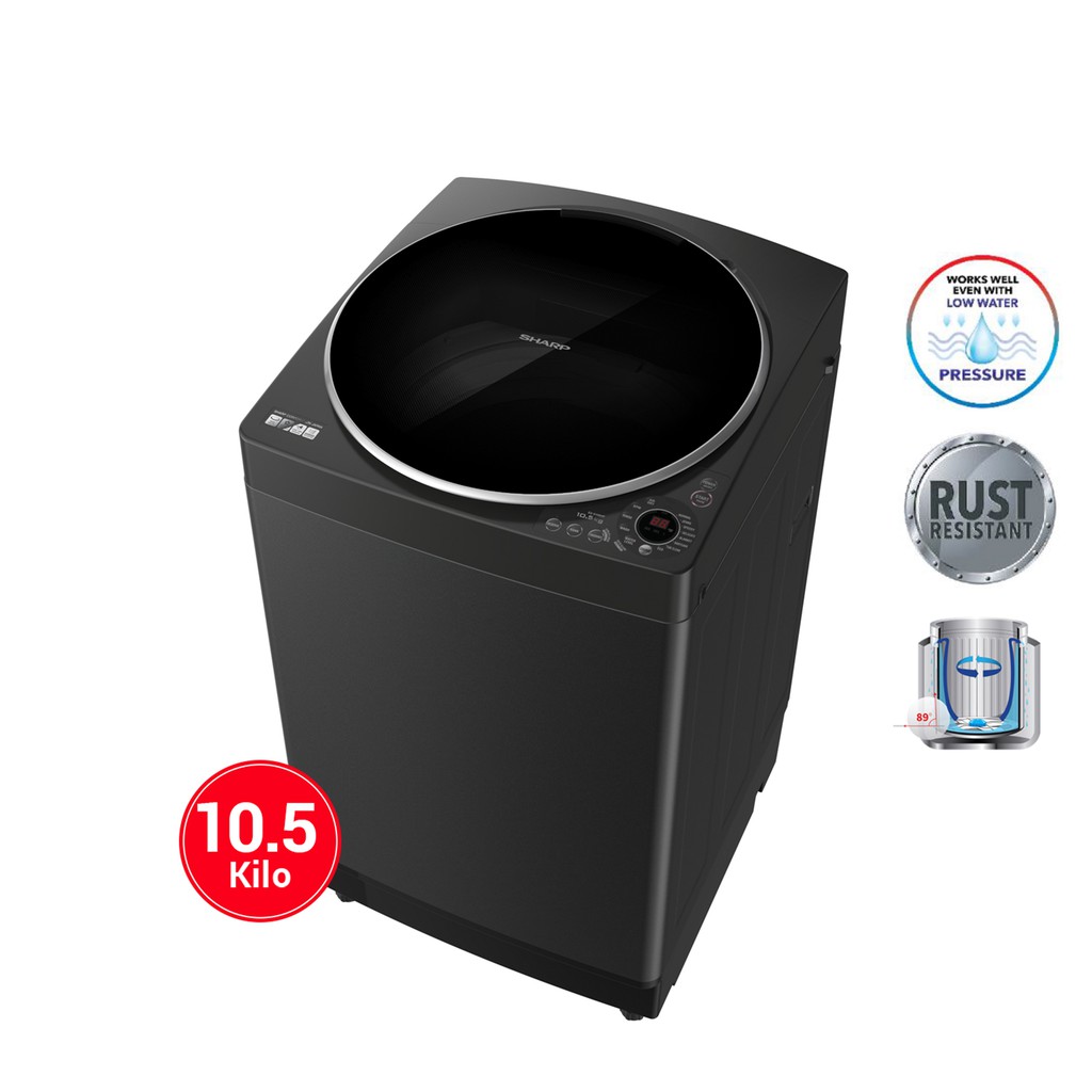 Sharp ESS105HPGY 10.5kg. No Holes Tub Fully Automatic Washing Machine