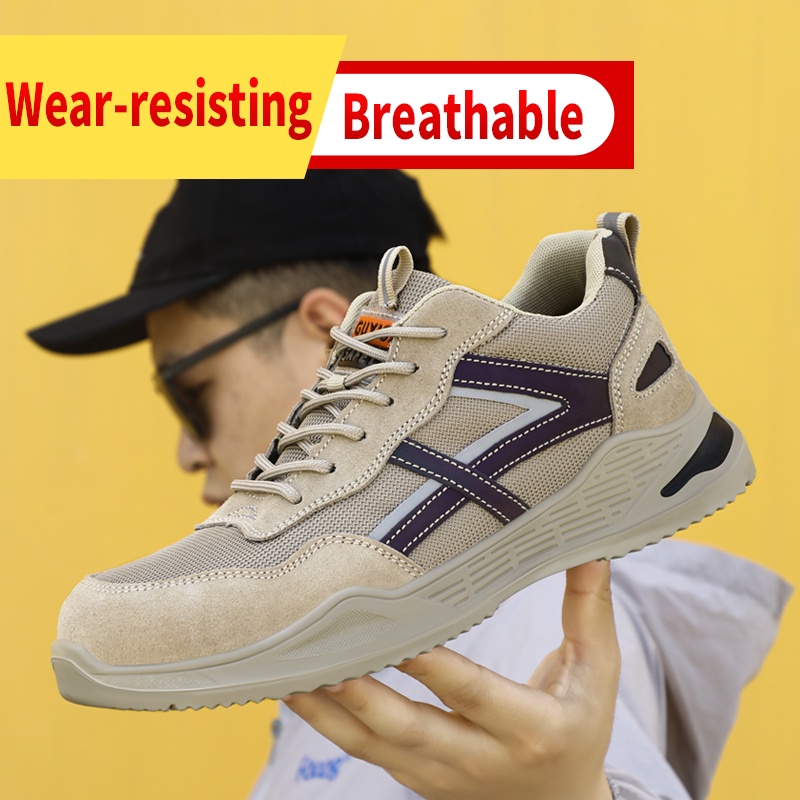 GUYISA Safety shoes antismashing and stabproof steel toe cap large