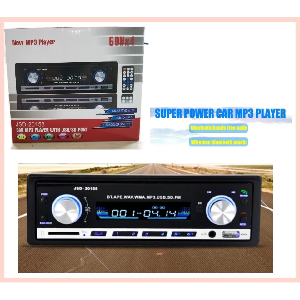 New!! 1DIN MP3 PLAYER JSD21058 CAR MP3 PLAYER WITH USB/SD PORT