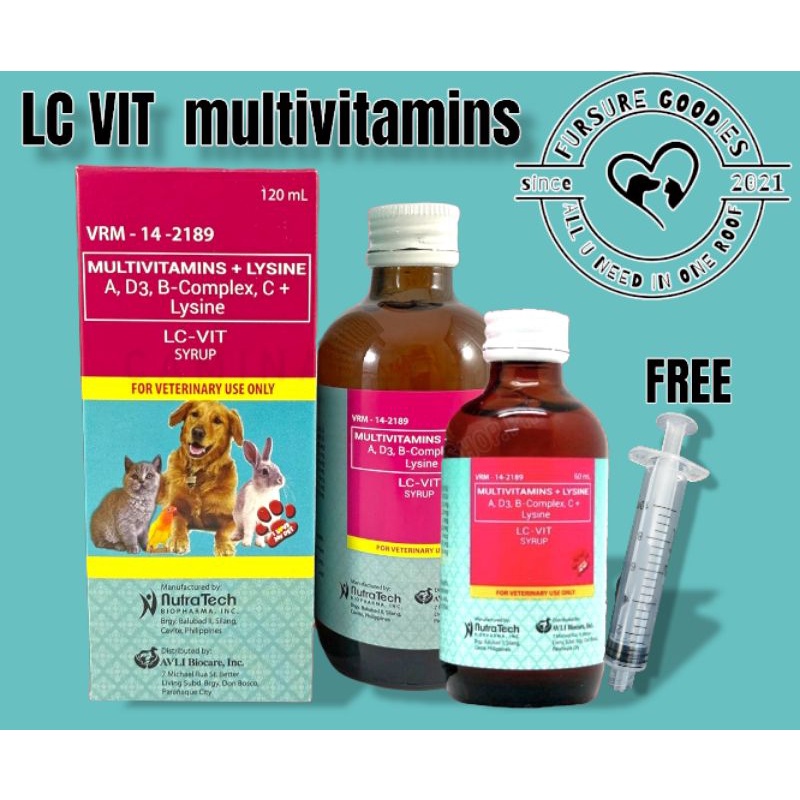 LC VIT Multivimins Syrup for Dog &Cat ( 120ML & 60ML ) Shopee Philippines