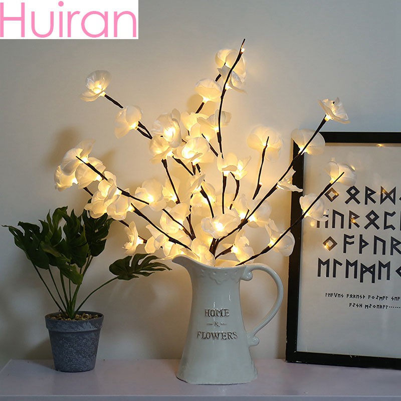 ️73cm LED Simulation Orchid Branch Lights 20 Bulbs Christmas Vase