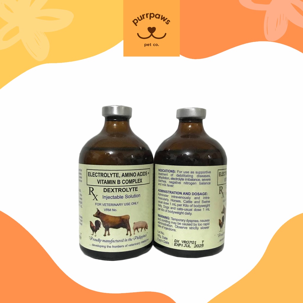 DEXTROLYTE Injectable Solution 100ml (Electrolytes, Amino Acids plus Vitamin B Complex) Shopee
