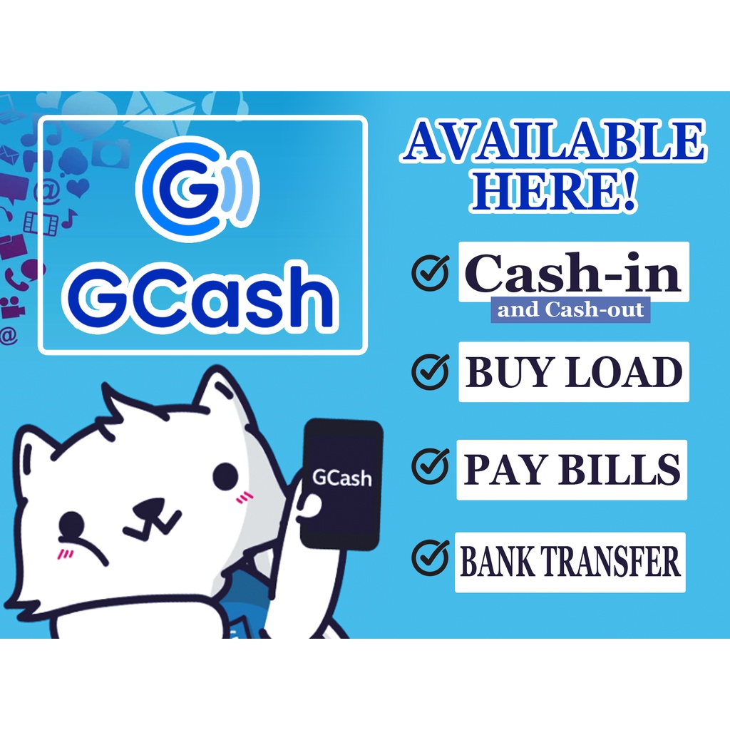 GCASH (CASH IN & CASH OUT TARPAULIN) Shopee Philippines