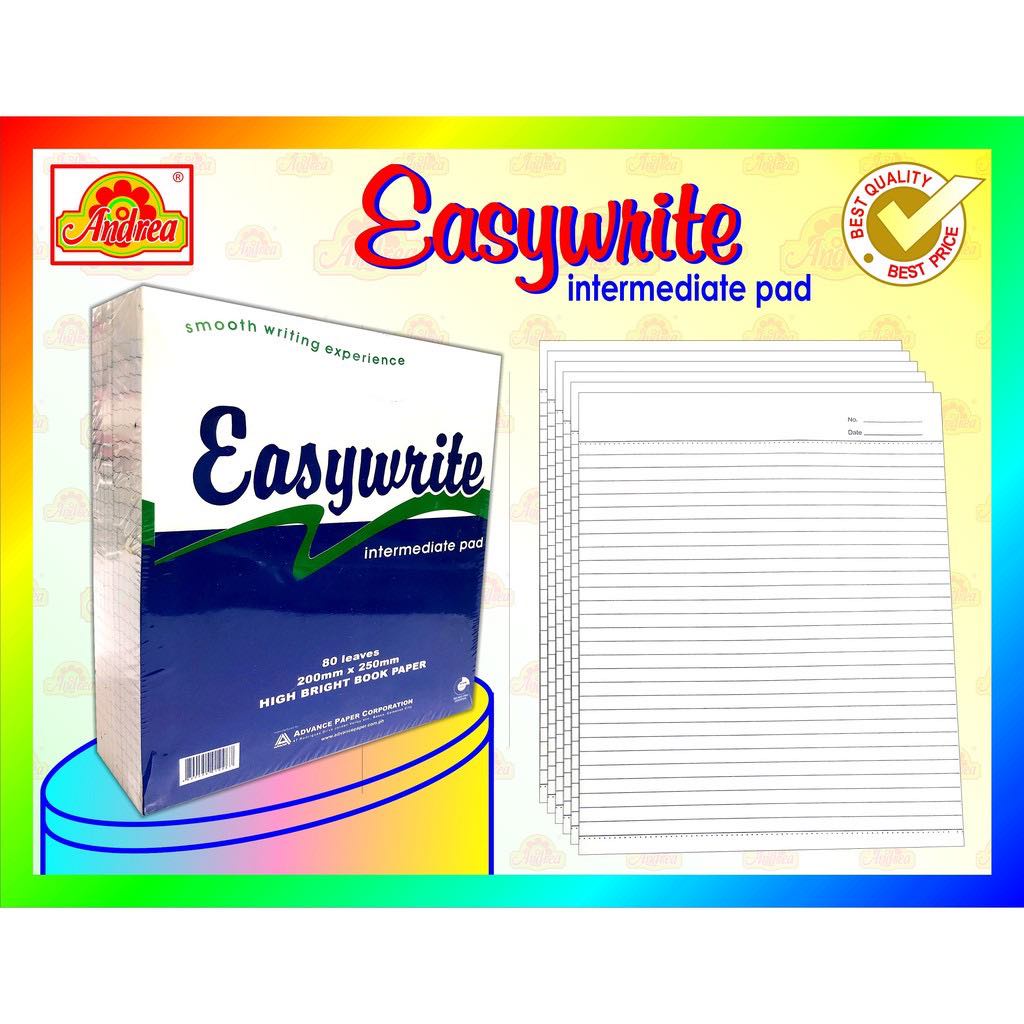 Easywrite Intermediate Pad Paper (1 pad only) Shopee Philippines