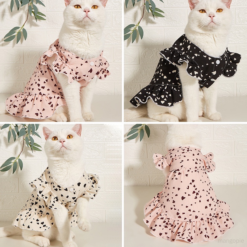Dog Dress Summer Costume Outfits Dog Skirts Shirt with Ruffles Pet