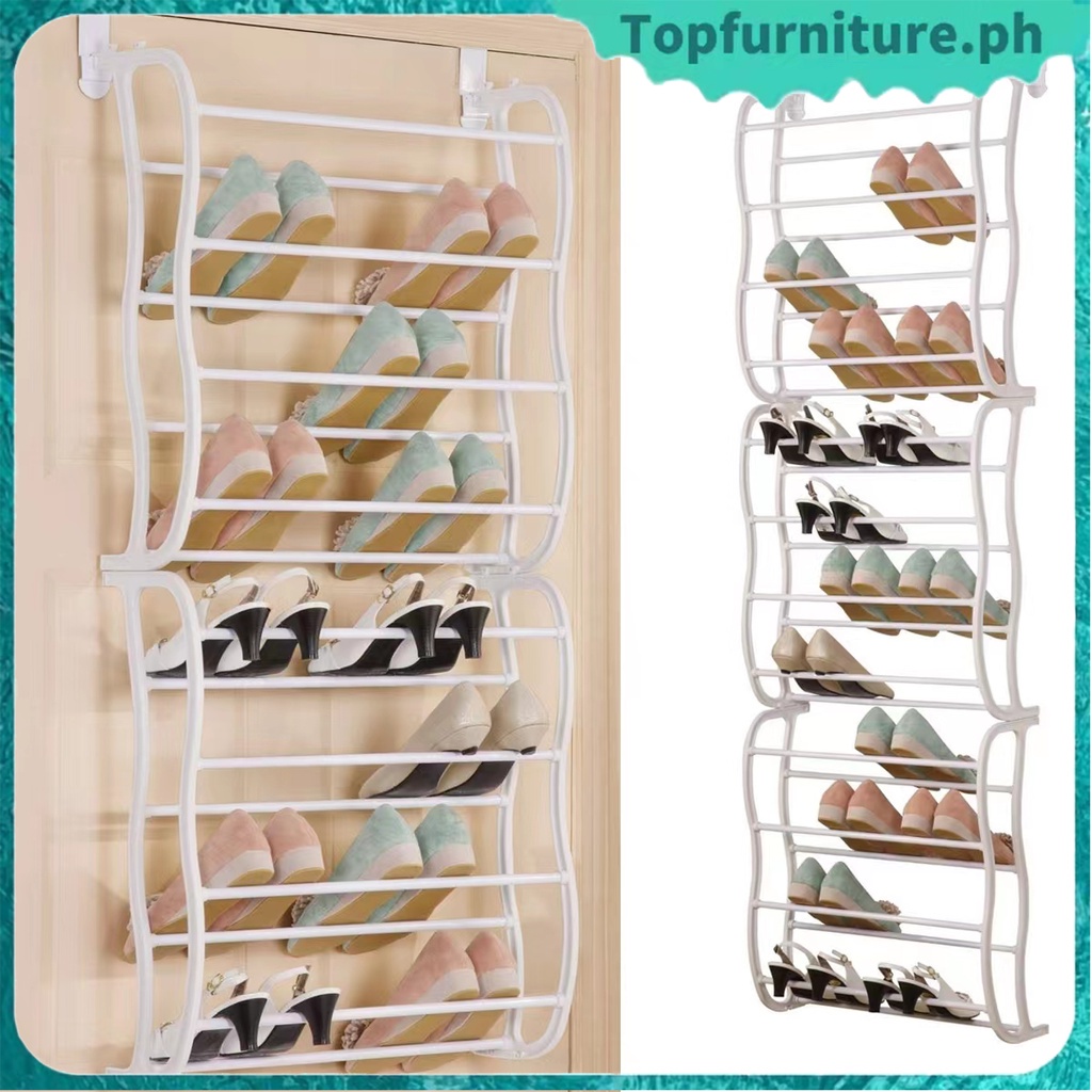 COD 36 Pair Over the door Hanging Shoe Rack 12 Tier Wall mounted Shoes