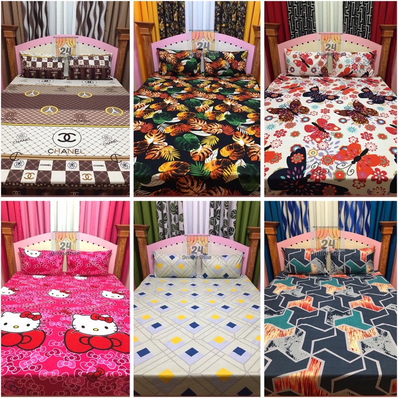 3in1 Canadian Bedsheet with Two Pillow Case (SALE SALE SALE) Shopee