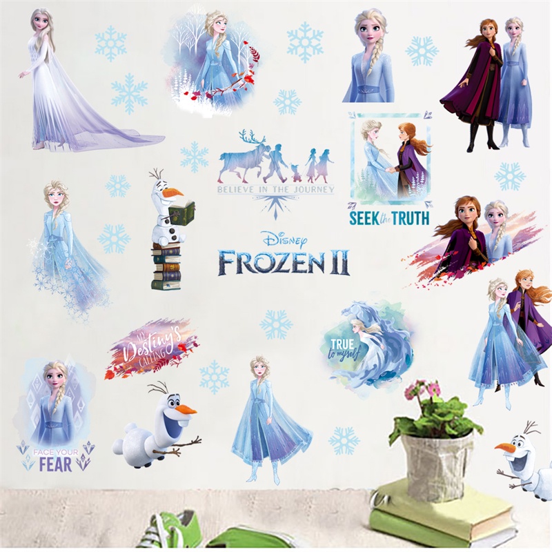 20*30cm Disney Frozen Princess Wall Stickers For Kids Rooms Home Decor
