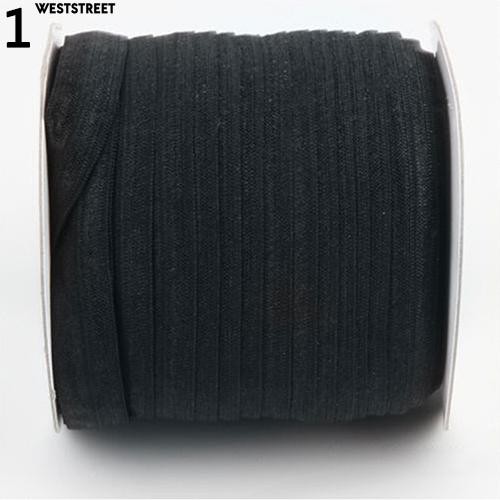 1X 5m White & Black Knit Stretchy Elastic Band Sewing Carft Length 1