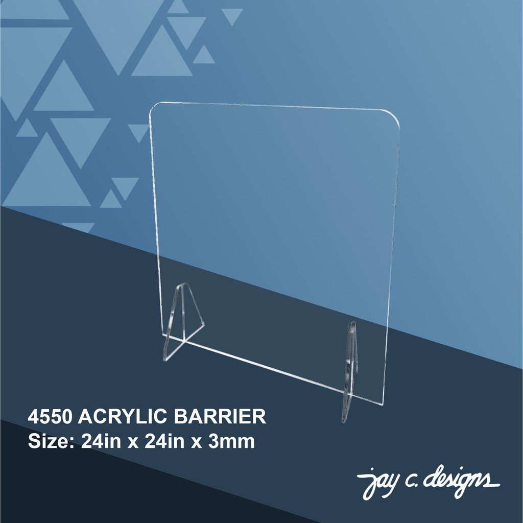 Jay C. Designs Acrylic Barrier/ Shield/ Divider 4550 Shopee Philippines