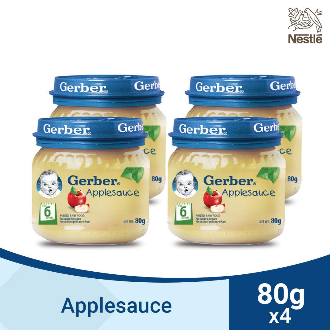 GERBER Apple Sauce Puree Baby Food 80g Pack of 4 Shopee Philippines