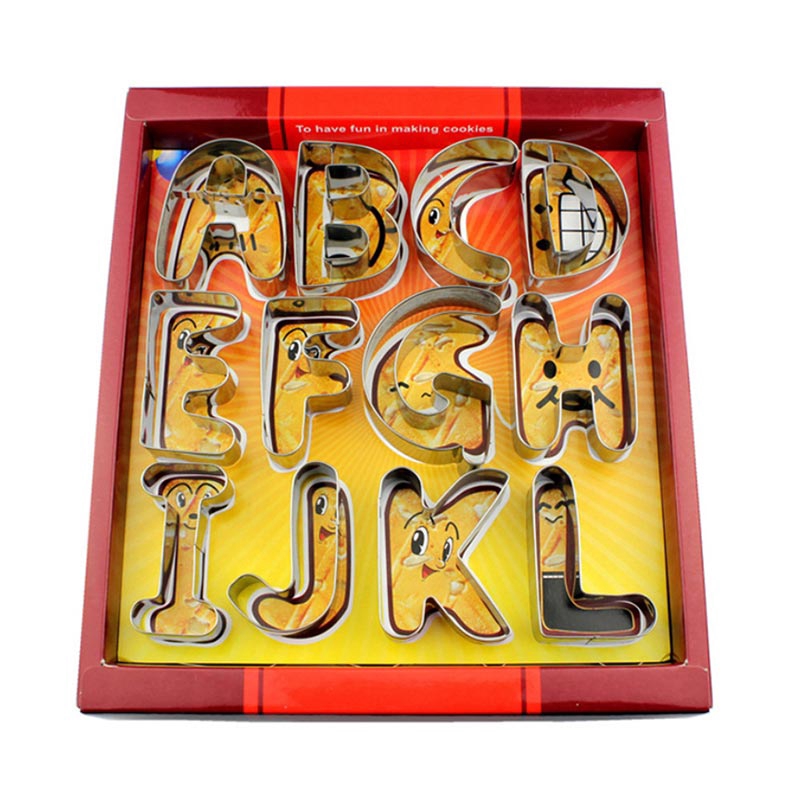 Fondant Letter Cutters 26 Pieces Alphabet Cookie Cutter Letters