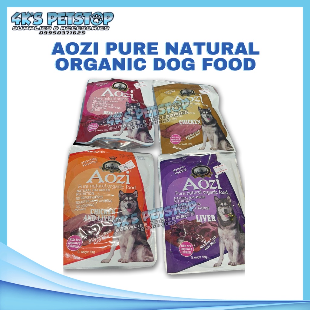 Aozi Pure Natural Organic Wet Dog Food 100g Shopee Philippines
