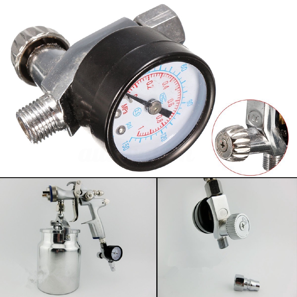 HVLP Spray Gun Air Regulator With Pressure Gauge Diaphragm Shopee