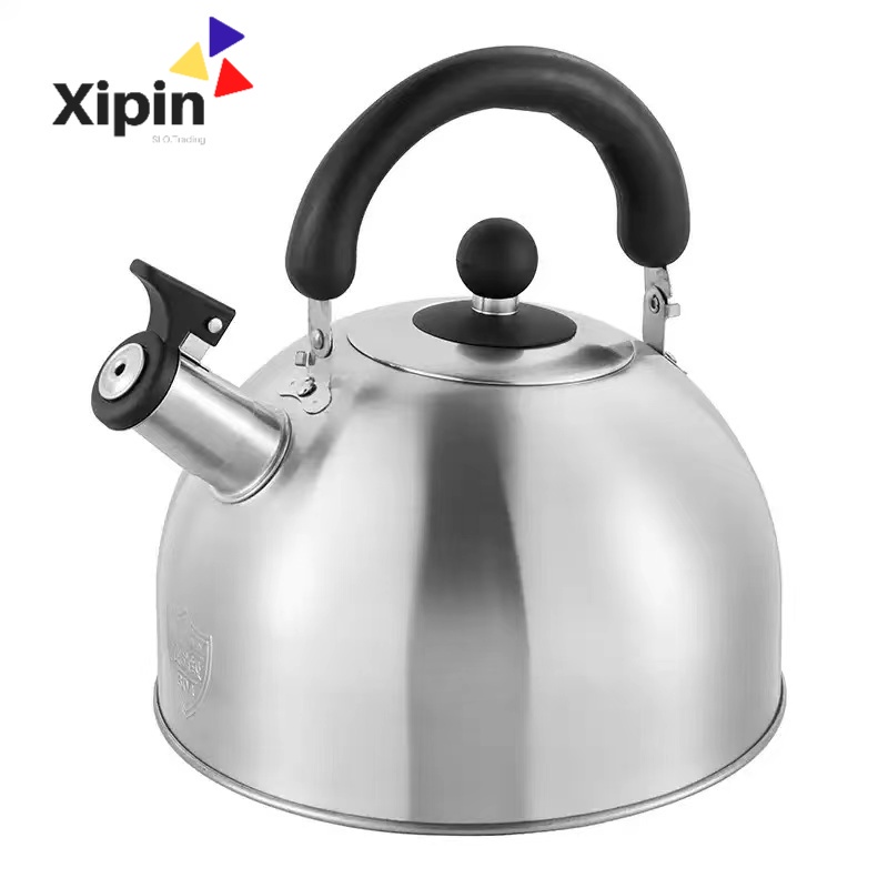 3L Stainless Steel Whistling Tea Kettle Large Capacity Ball Type Flat